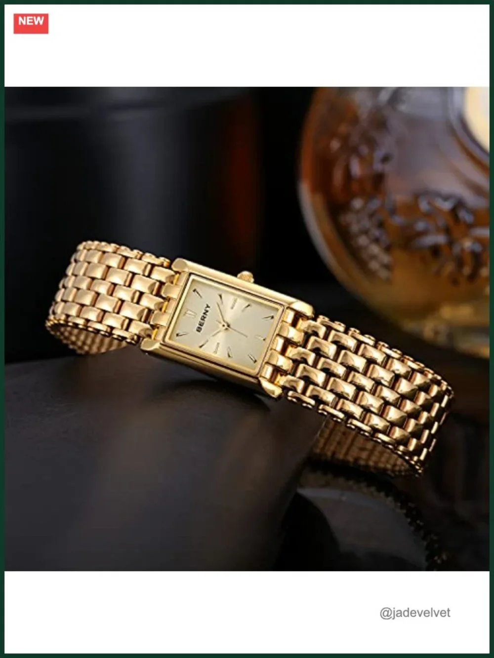Luxury Gold Watch for Women - Stainless Steel Bracelet, Quartz